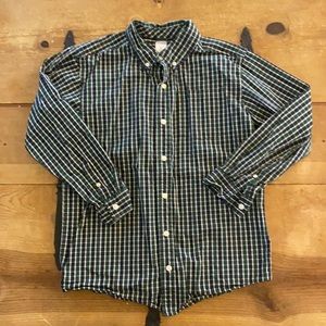 Gymboree Boys Green & Blue Checkered Button Down Shirt